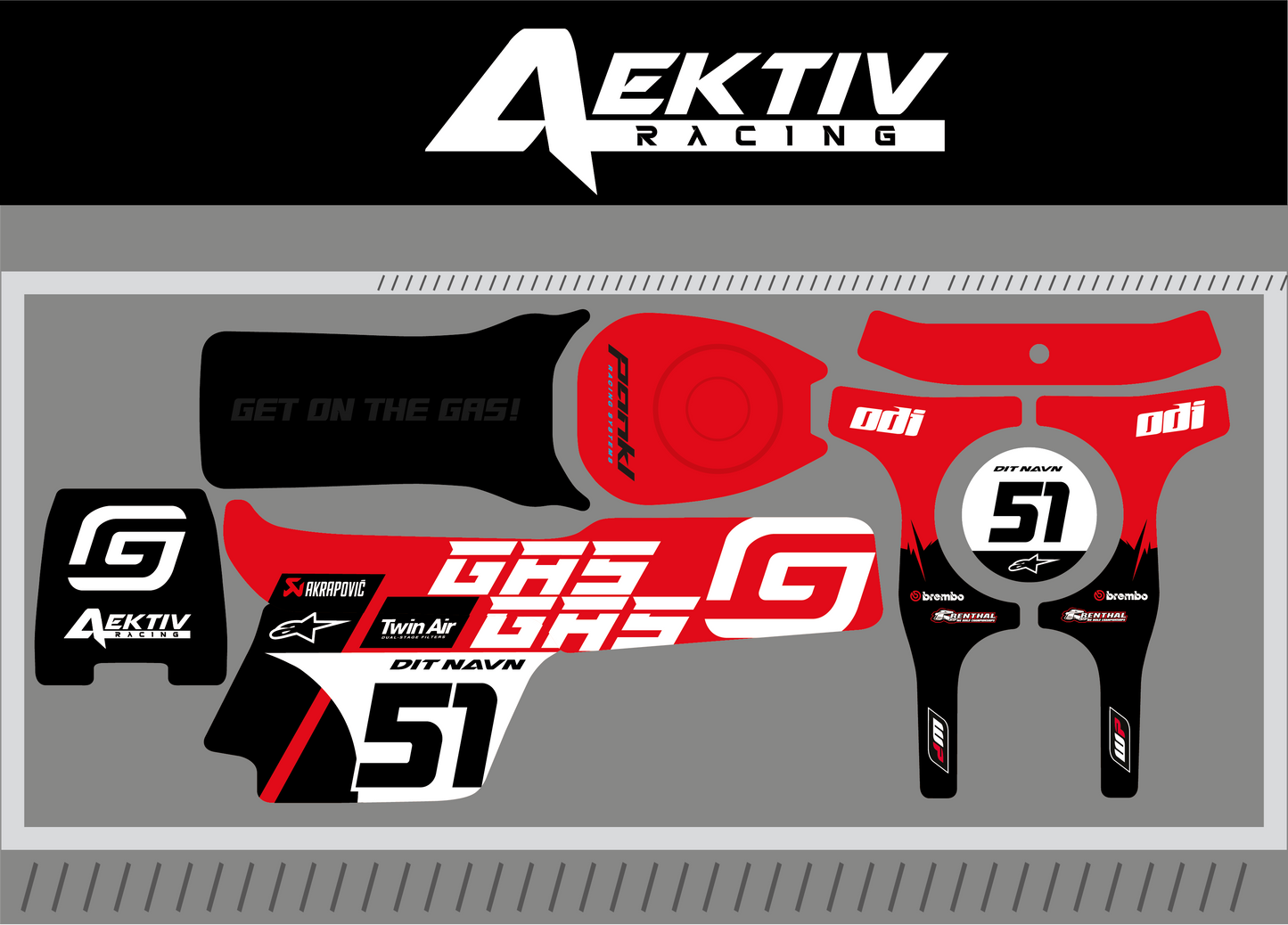 Dantoy Scooter Stafferingskit - GASGAS