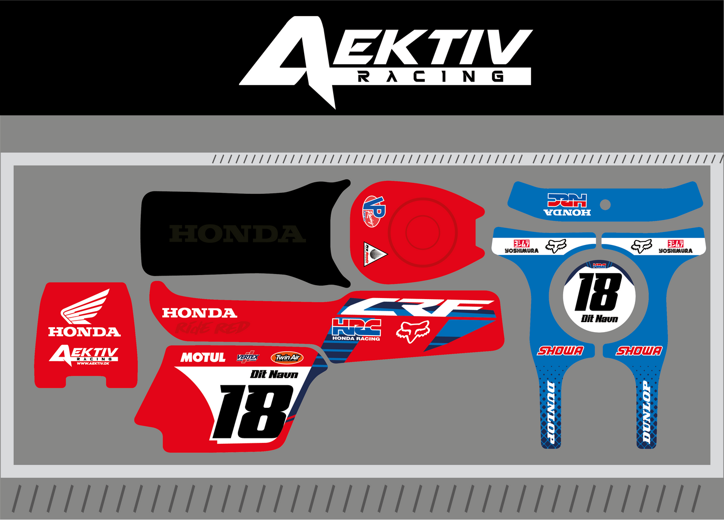 Dantoy Scooter Stafferingskit - Honda HRC