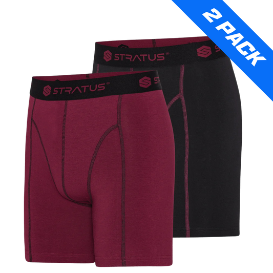 Stratus Pro Underbukser - Bordeaux/Sort - 2 Pack
