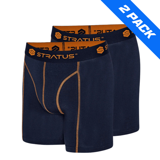 Stratus Pro Underbukser - Navy/Orange - 2 Pack